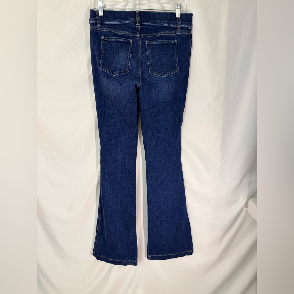 Spanx Pull On Clean Indigo Boot Cut High Rise Denim Trousers Size Medium - Picture 7 of 15